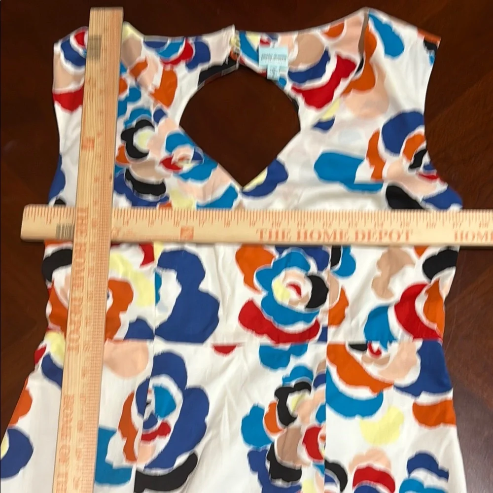 Anthropologie Tracy Reese Multicolor Floral Midi Dress selah lined cutout midi - Picture 4 of 10